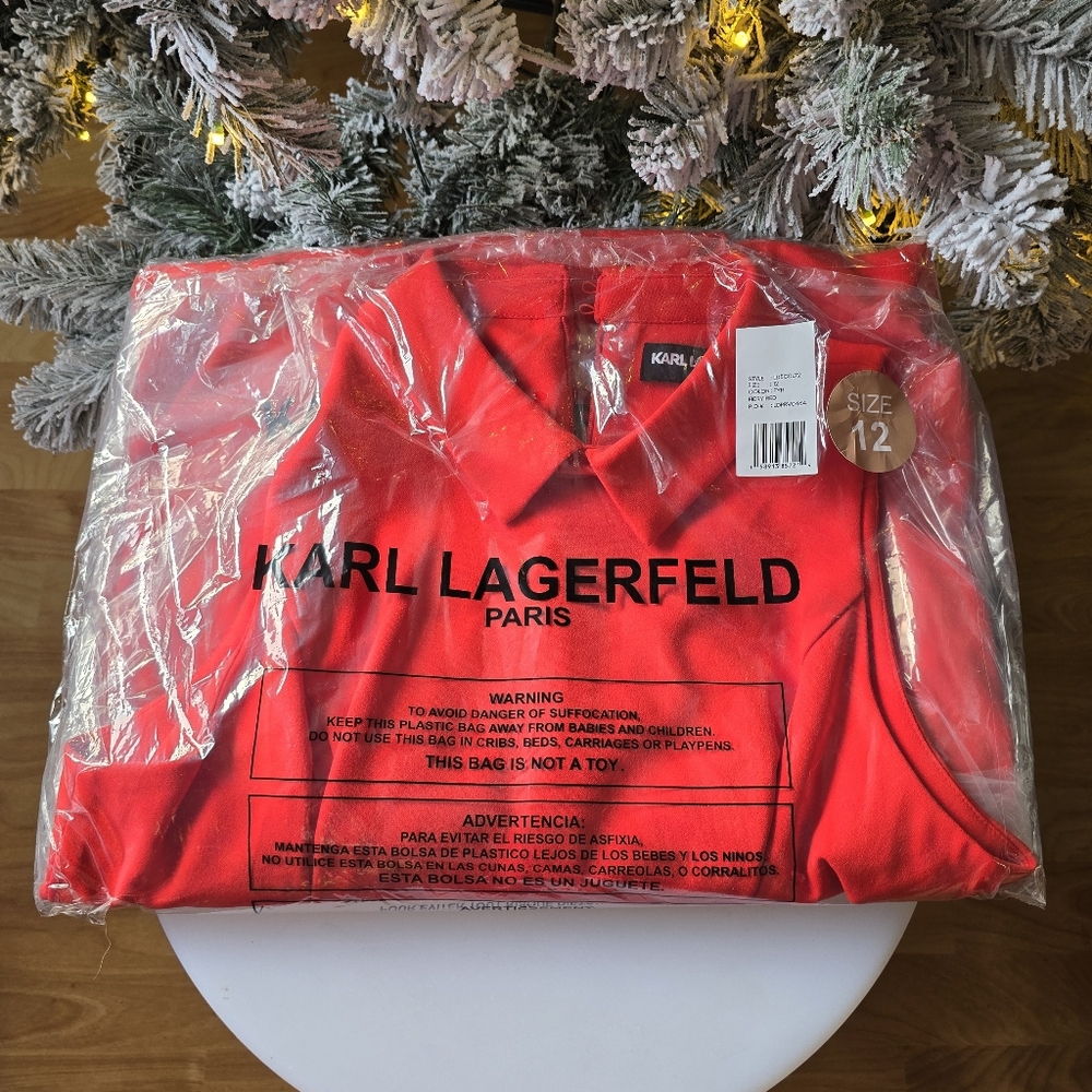 Karl Lagerfeld Fiery Red Dress